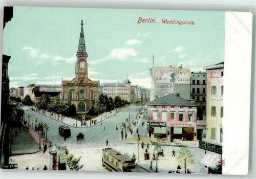 Wedding Weddingplatz Straßenbahn Dankeskirche Litfaßsäule