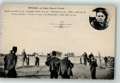 1923 Renaux, sur biplan Maurice Farman
