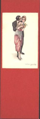 Zeichnung eines Liebespaares, 14 cm x 4,5 cm