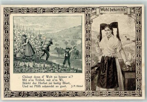 Gedicht von J.P. Hebel Weinlese Tracht