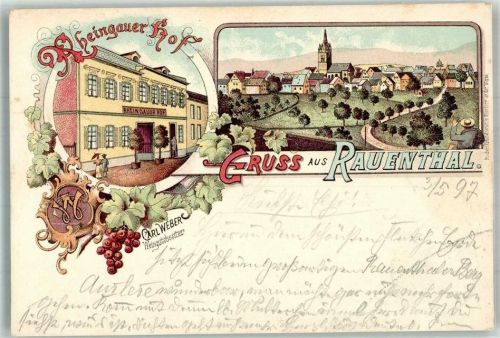 Rauenthal 1897 Gasthaus Rheingauer Hof