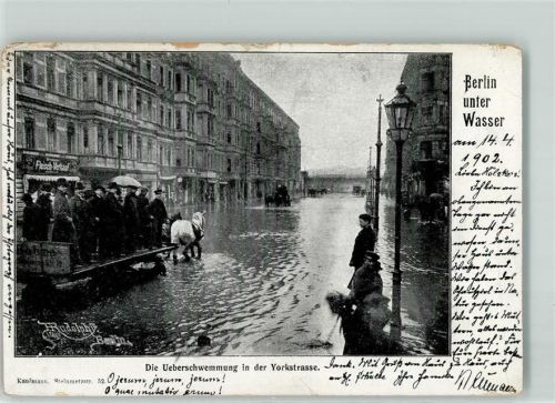 Kreuzberg Überschwemmung Hochwasser Yorkstraße 1902