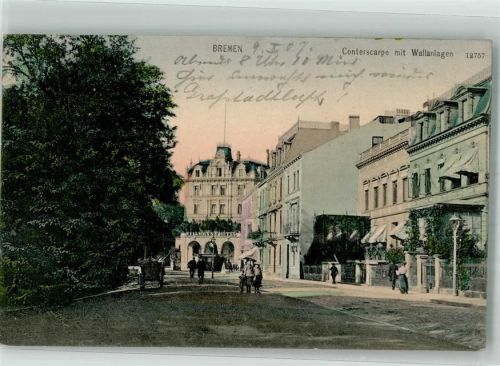 28195 W2800 Bremen 1907 - Conterscarpe mit Wallanlagen Hotel Hillmann