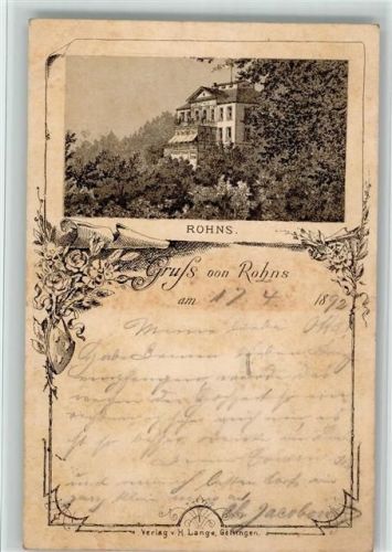 Göttingen Vorläufer Druck 1880-89 gelaufen 1892 Rohns Verlag Lange
