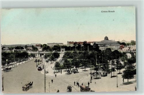1010 Wien 1. Bezirk, Innere Stadt 1908 - Circus Busch Kutsche Brücke Straßenbahn Tram