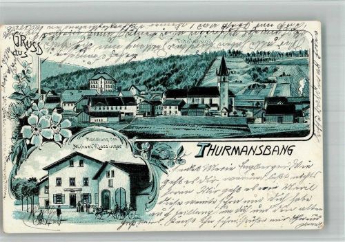 94169 W8391 Thurmansbang 1904 BOAKC Lithographie Handlung Klessinger Kirche St. Markus