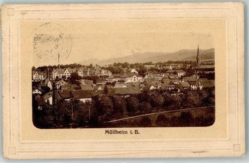 Müllheim Prägedruck Bahnpoststempel Zug 920