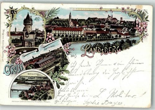Landsberg 1897 Exercierhaus Karolinenbrücke Mutterturm