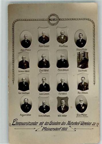Meinersdorf Ehrenvorsitzende m. d. Gründern d. Naturheil-Vereins 1911