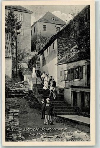 Stadtsteinach Die Staffel Sommerfrische Treppe Mann Frau Kinder