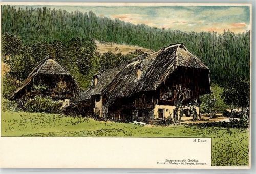 1898 Schwarzwald Grüße Schwarzwaldhaus AK