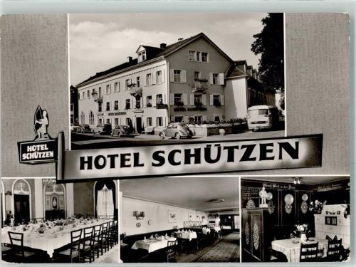 Donaueschingen Hotel Schützen Omnibus Auto Gastraum Kachelofen
