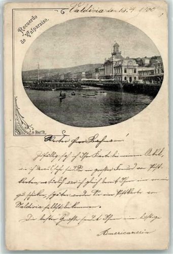 Valparaiso Gebäude Ruderboot