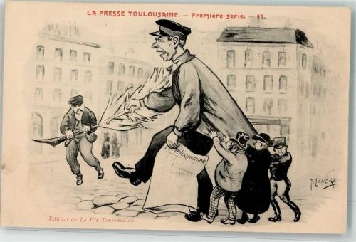 Satire Humor La Presse Toulousaine Premiere Serie Nr. 11 sign. J. Lanere Zeitung