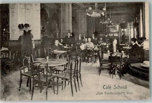 Wien 1906 Cafe Scheidl Zum Fenstergucker