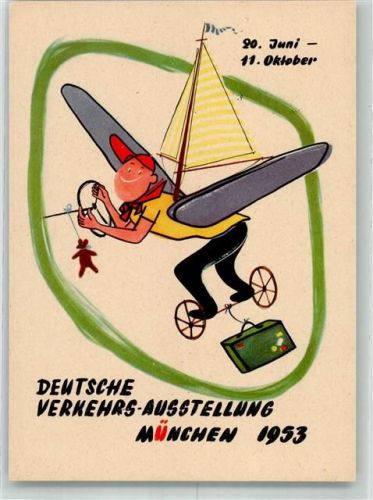 München 1953 Verkehrsausstellung Münchner Kindl Entwurf : Detlev Beck