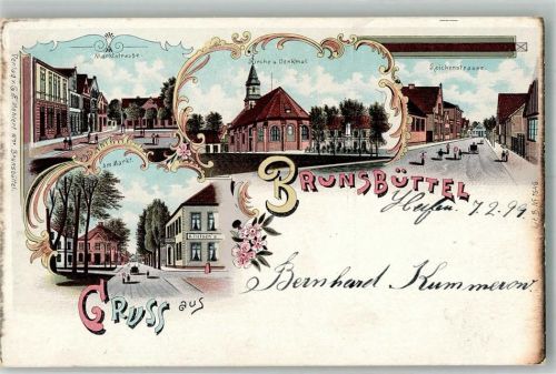 Brunsbüttel 1899 Am Markt Marktstrasse Reichenstrasse
