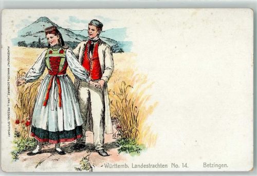 Betzingen Württembergische Landestrachten Nr. 14 sign C. Schmauk