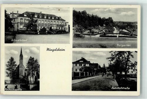 Mingolsheim Schwefelbad Rochuskapelle Bahnhofstraße Oldimer