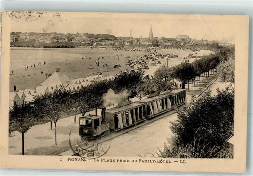 Royan La Plage du Family Hotel Eisenbahn Lok Dampf Kirche Fabrik Strand
