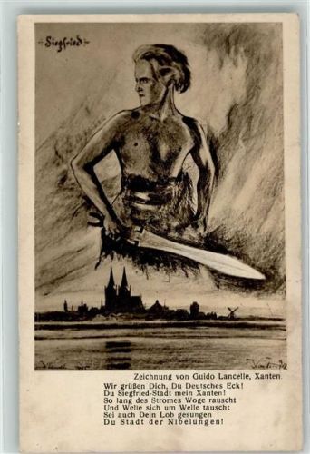 W4232 Xanten Wir grüßen Dich, Du deutsches Eck , Siegfried Stadt Nibelungensage