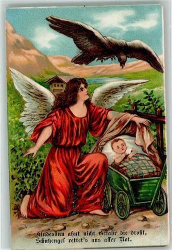 1907 Spruch Kind Adler Lithografie ASB Nr.347