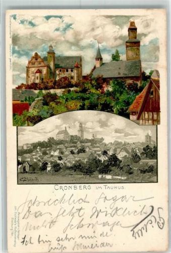 Kronberg 1898 sign Münch C. Bahnpost Zug 26