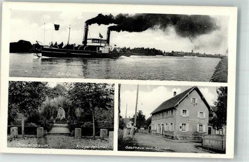 Grauelsbaum Gasthaus Zum Salmen Otto Bischoff Kriegerdenkmal Am Rhein Raddampfer