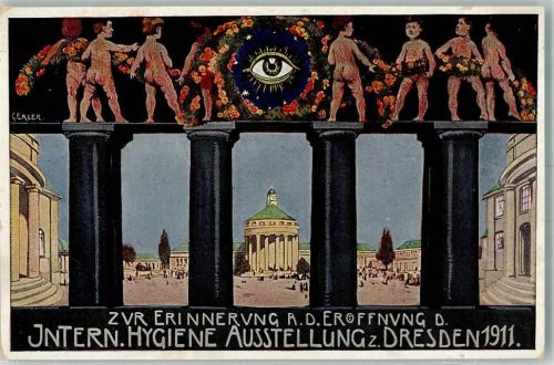 Dresden 1911 sign. Erler C. Internationale Hygiene Ausstellung