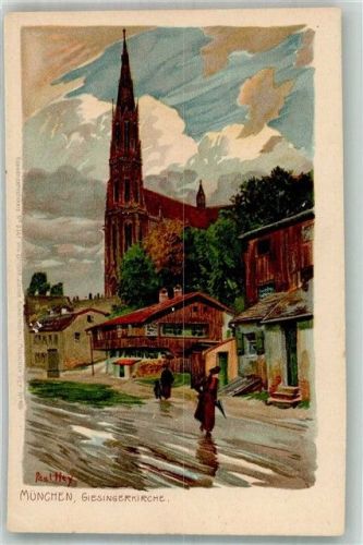 W8000 München Giesingerkirche Zieher, Ottmar Nr. 2141 Hey, Paul Gebrauchsspuren