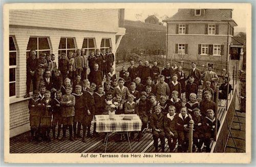 Heimenkirch Herz Jesu Heim Auf der Terrasse des Erholungsheimes Gruppenfoto Kinder und Jugendliche