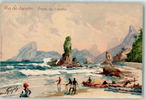 Rio de Janeiro sign. Lithographie Landpost Poltringen über Herrenberg