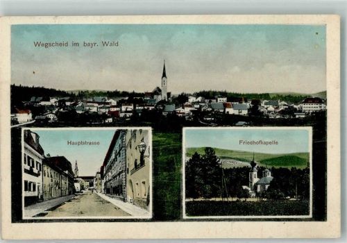 Wegscheid 1927 Hauptstrasse Friedhofkapelle