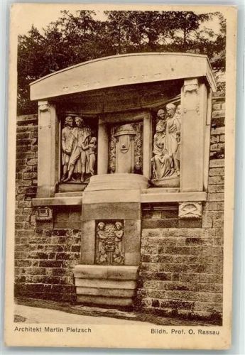 Loschwitz 1912 Denkmal Architekt Martin Pioetzsch Bildhauer Prof. Rassau