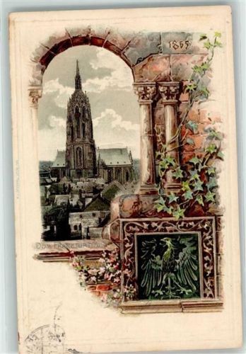 Frankfurt 1904 Prägedruck Der Dom