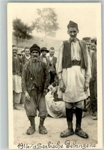 Beograd 1914 WK I Serbische Gefangene Tracht
