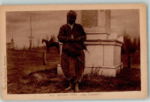 1918 Photo Miehlmann, Hamburg Nr. 800 Balkan Typen - Junge Zigeunerin AK