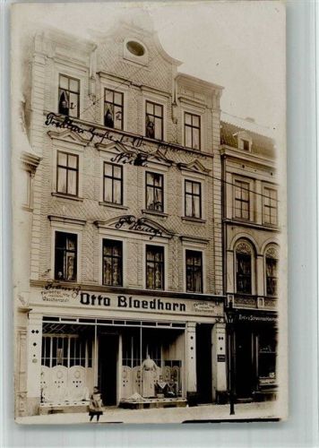 Mühlhausen Geschäftshaus Ladengeschäft Färberei-Wäscherei Otto Bloedhorn Wanfrieder Strasse 200 Ort handschriftlich Foto AK