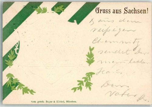 1899 Gruss aus Sachsen