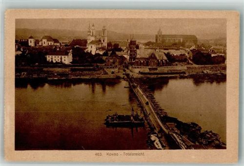 Kowno Schiffsbrücke Kirche