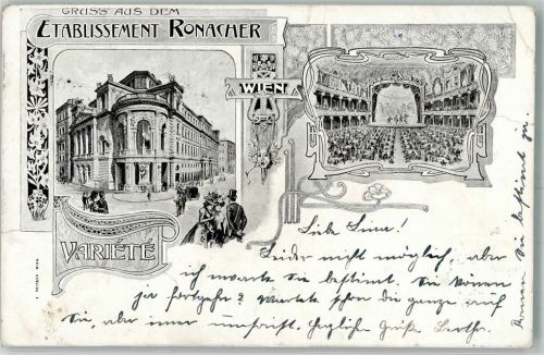 Wien 1903 Gasthaus Variete Etablissiment Ronacher