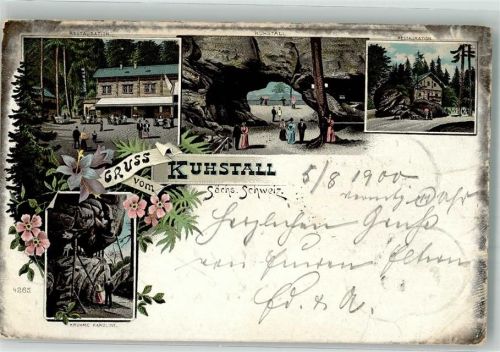 Bad Schandau 1900 Gasthaus Kuhstall Krumme Karoline