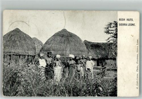 1911 Bush Huts Sierra Leone Volkstypen