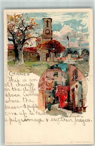 Cannes Carte Postale Artistique de Velten No. 460