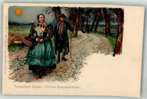 Schrobenhausen Ottmar Zieher sign. Bergen Fritz Tracht Aichach Schrobenhausen Nr. 1100