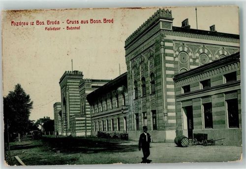 Bosanski Brod 1909 Bahnhof