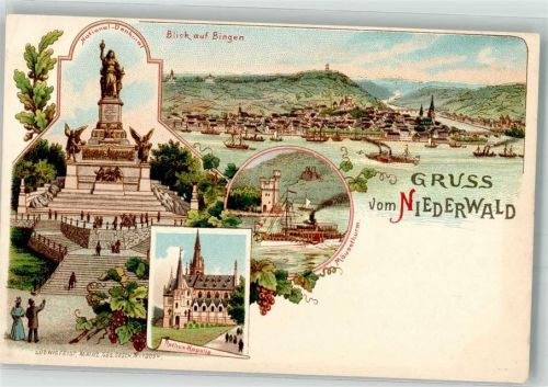 Rüdesheim National Denkmal Niederwald Rochus-Kapelle Mäuseturm