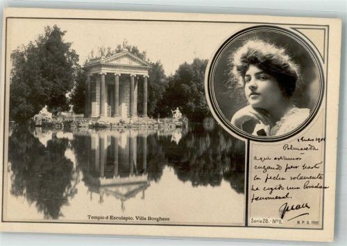 00100 Roma Rom 1900 Foto AK Villa Borghese