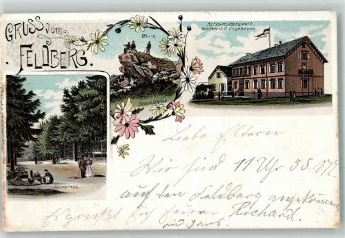 Feldberg 1898 altes Feldberghaus Fuchstanz Brunhildenfelsen