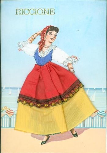 Riccione Tracht echter Stoff echte Stickerei
